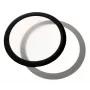 Filtro de poeira DEMCiflex 120 mm redondo, preto/branco para ventoinhas de caixa e aberturas de ventilação