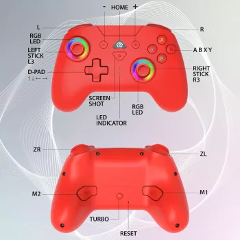 Comando LED sem fios Subsonic vermelho para Switch