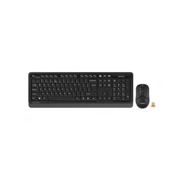 Conjunto de teclado e rato sem fios A4Tech Fstyler FG1012, preto