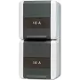 JUNG 822 NA W WG 800 Tomada Schuko dupla, IP44, montagem vertical, com campo de etiquetagem