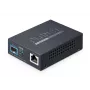 Conversor de rede PLANET 10GBASE-T para 10GBASE-X SFP+ porta de cobre preto