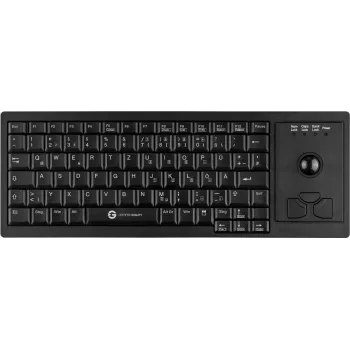 GETT Gerätetechnik CleanType Xtra Roll - teclado - 75% - compacto TKL - com trackball - USB - QWERTZ - alemão - preto (KL30204)