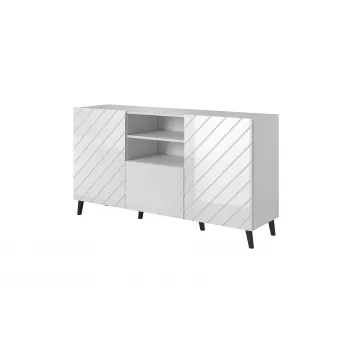 Cómoda ABETO 150x42x82 branco brilhante