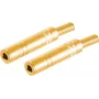 Conector de cabo ShiverPeaks BS50800-G2 6,3 mm dourado fêmea 2 unid.