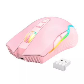 Rato gaming Onikuma CW905 rosa 2.4G sem fios