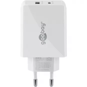 Goobay Carregador Rápido Dual USB-C™ PD (Power Delivery) (30 W) (61674)
