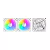 Ventoinha para caixa Darkflash Gauss G24 3-in-1 branco 120 mm — conjunto de 3, 120 mm