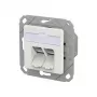 METZ CONNECT tomada de ligação E-DAT C6A LSA++ 2 portas UPk branco tráfego