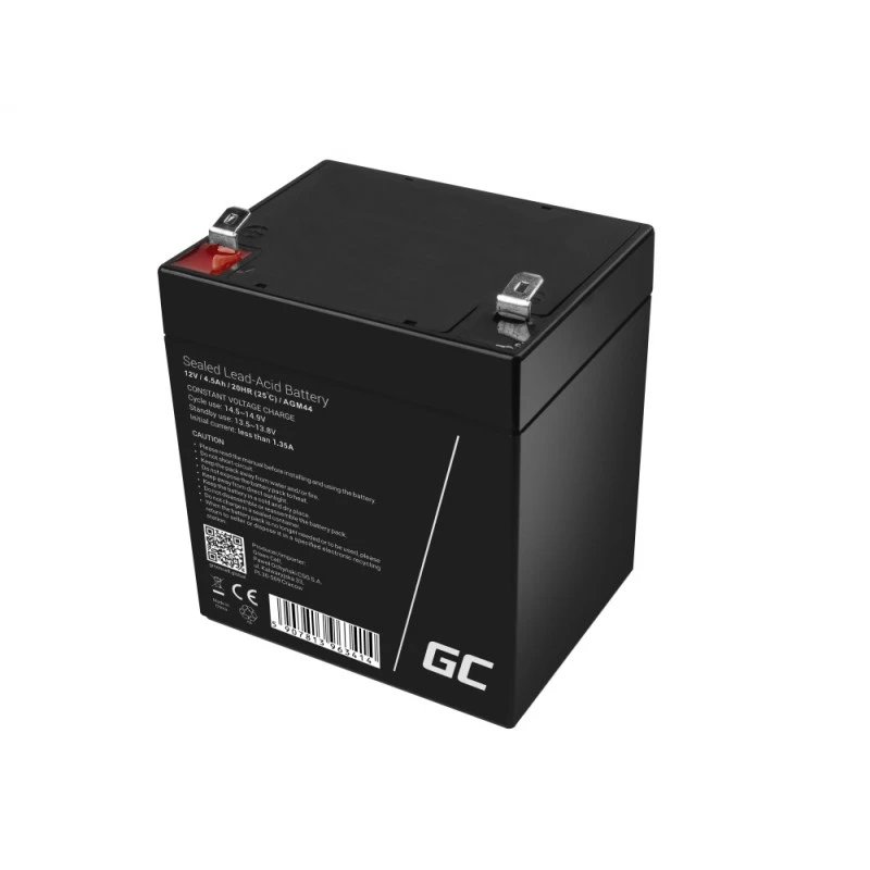 Green Cell AGM44 bateria para UPS, AGM VRLA de chumbo-ácido selada, 12 V 4,5 Ah, 1,35 kg
