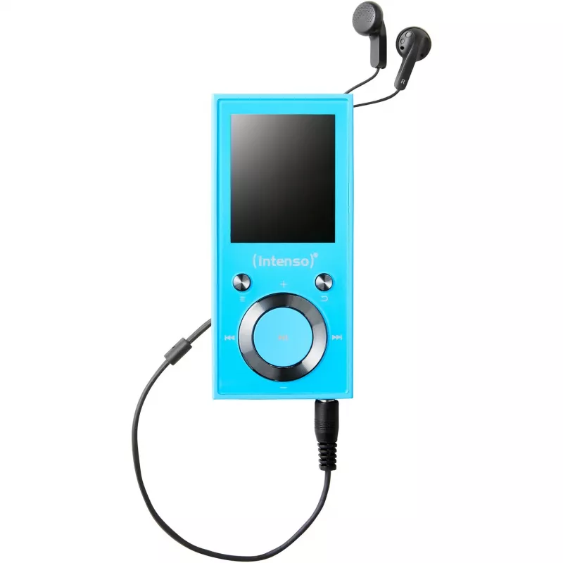 Leitor de MP3 INTENSO Video Scooter BT — 16 GB, ecrã LCD, compatível com MicroSD, azul