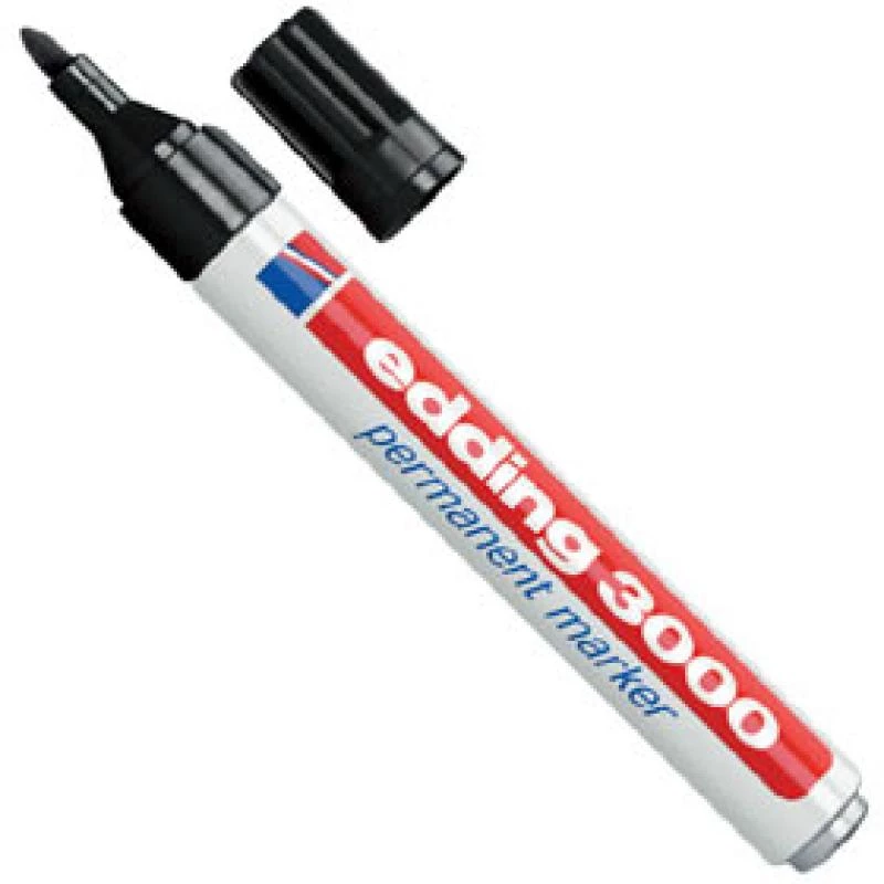 Marcador permanente EDDING 3000 preto 4-3000001 43000001 (4-3000001)