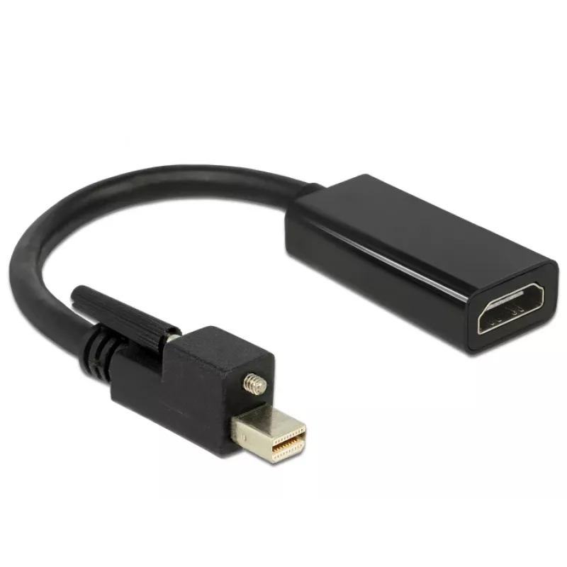 Adaptador de cabo de vídeo DeLOCK 62640 Mini DisplayPort para HDMI 0,25 m preto