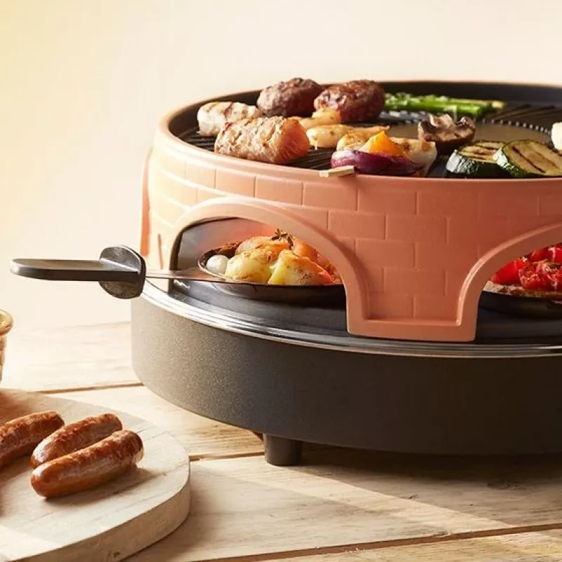 Emerio PO-113255.4 Grill de raclette 1500 W preto, castanho