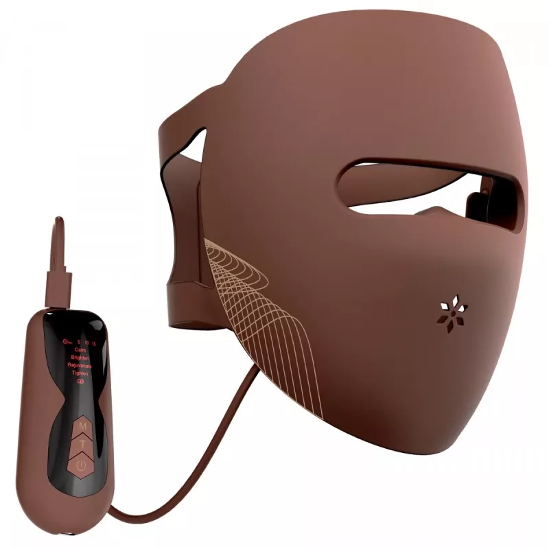 Garett Beauty Skin Ritual máscara LED para rosto e pescoço, castanho