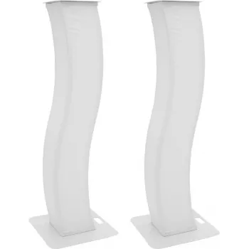 Eurolite 32000060 2x Stage Stand 150 cm, curvo, com cobertura e bolsa, branco