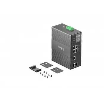 Switch de rede TP-Link IES206GPP gerido Gigabit Ethernet (10/100/1000) Power over Ethernet (PoE) preto