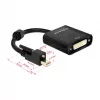 Adaptador de cabo de vídeo DeLOCK 62639 Mini DisplayPort para DVI-I 0,25 m preto