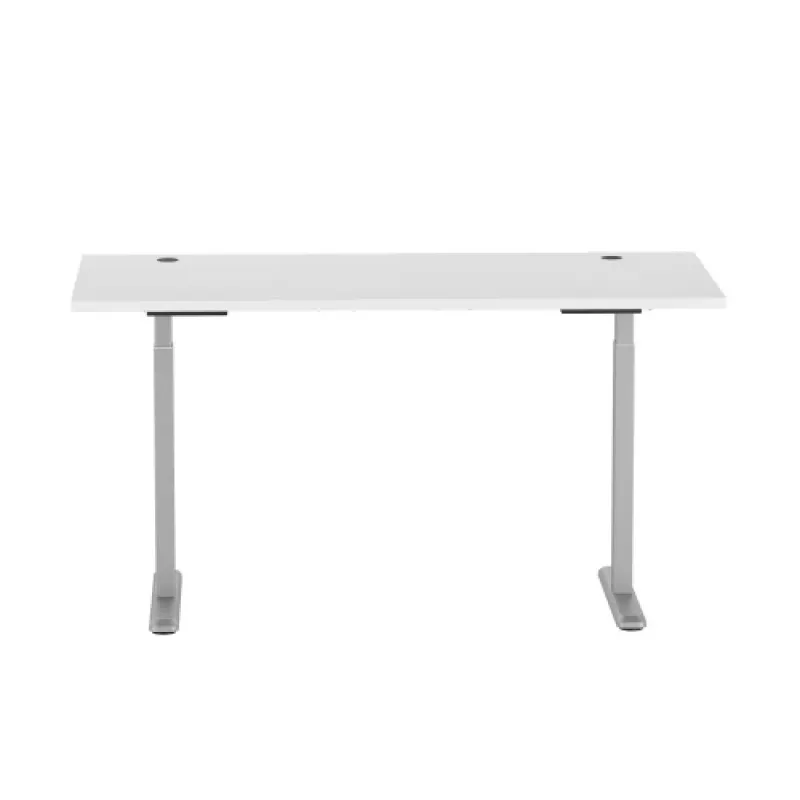 Mesa de altura ajustável Up Up Bjorn cinzenta, tampo L branco