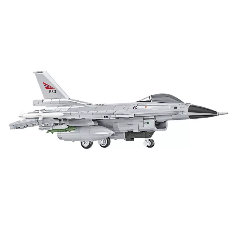 Conjunto de construção Cobi F-16AM Fighting Falcon, 495 peças, modelo à escala