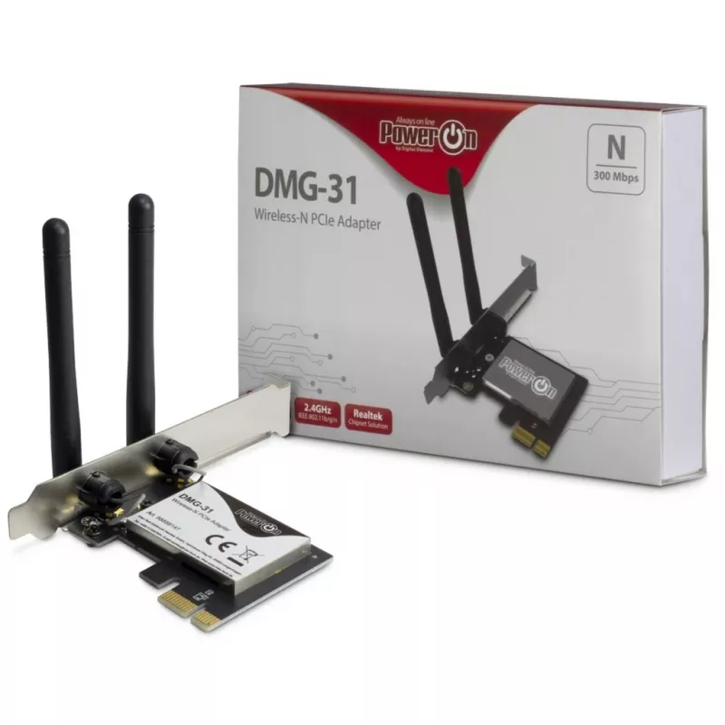 Inter-Tech DMG-31 - Interno - Sem fios - PCI Express - Wi-Fi - Wi-Fi 4 (802.11n) - 300 Mbit/s (88888147)