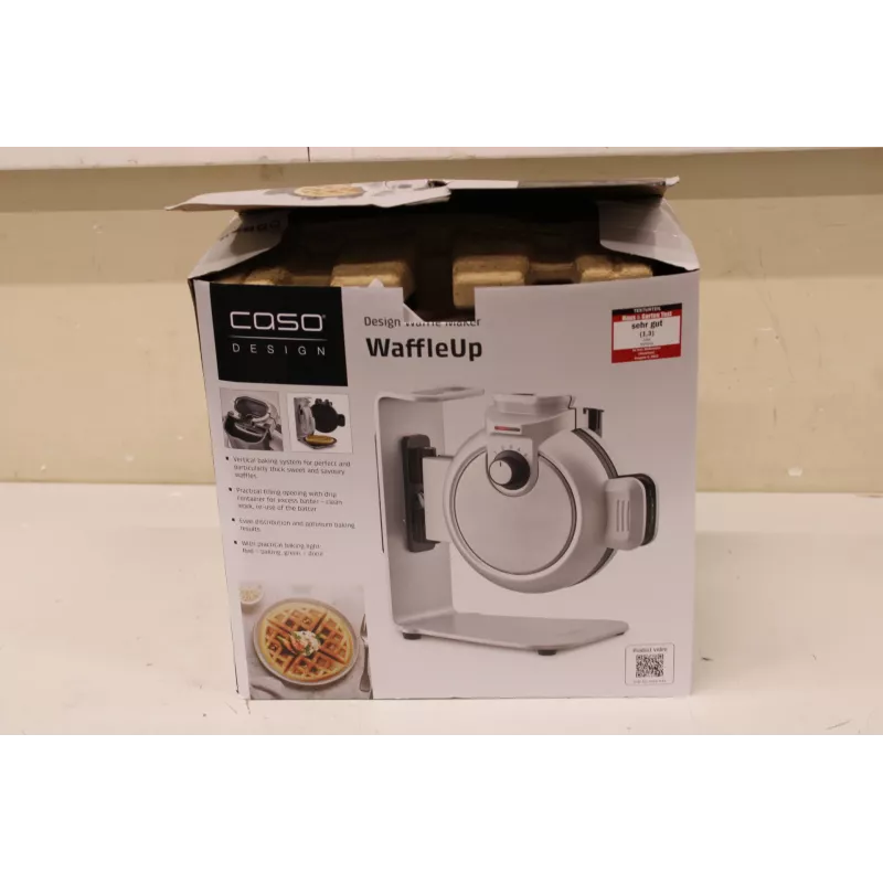 Máquina de waffles Caso WaffleUp 800 W aço inoxidável — 800 W de potência, máquina de waffles elétrica de mesa