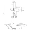Suporte de monitor LOGILINK BP0044 para ecrãs 33–81,3 cm (13–32 polegadas), VESA 75x75–100x100, máx. 8 kg, secretária, preto