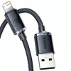 Cabo Baseus Crystal Shine USB para Lightning, 2,4 A, 1,2 m (preto)