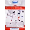 Krause Treppy 130020 escada dobrável de dois lados, 2x2 degraus, prateada