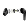 Headset in-ear TWS SAVIO TWS-12, Bluetooth 5.3, microfone integrado, preto