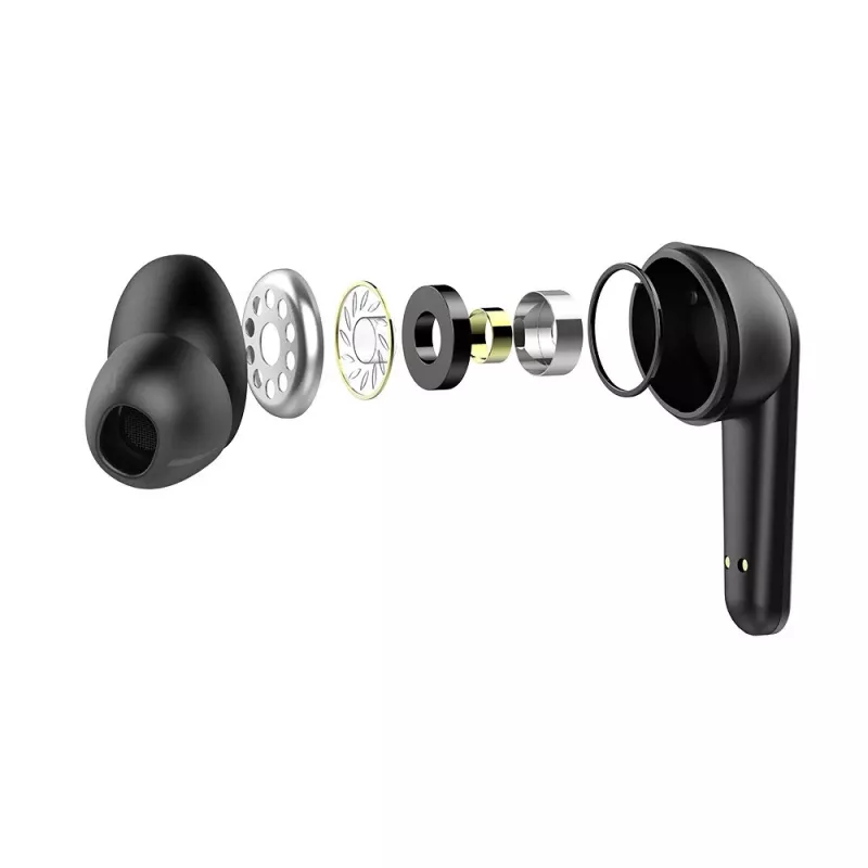 Headset in-ear TWS SAVIO TWS-12, Bluetooth 5.3, microfone integrado, preto