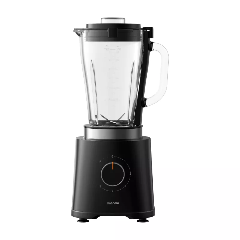 Batedeira Xiaomi BHR8936EU — 600 W, taça 1,75 L, 5 velocidades, botão rotativo, lâminas de aço inoxidável, preto