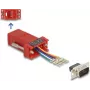 DeLOCK D-Sub 9 pinos macho para RJ12 fêmea kit de montagem vermelho