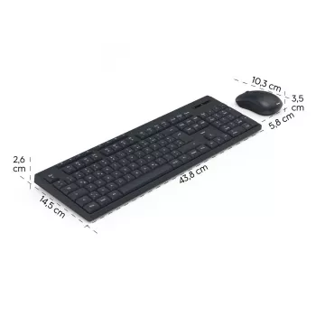 Conjunto de teclado e rato WKM-200 preto
