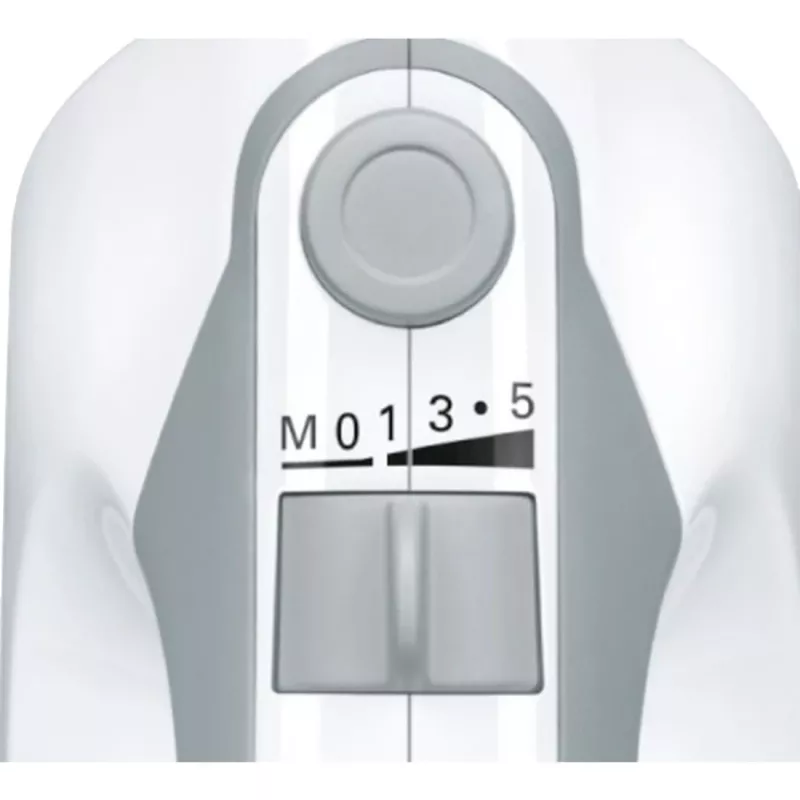 Batedeira manual Bosch MFQ36400 — 450 W, 5 velocidades, turbo, cabo de 1,3 m, cinzento/branco