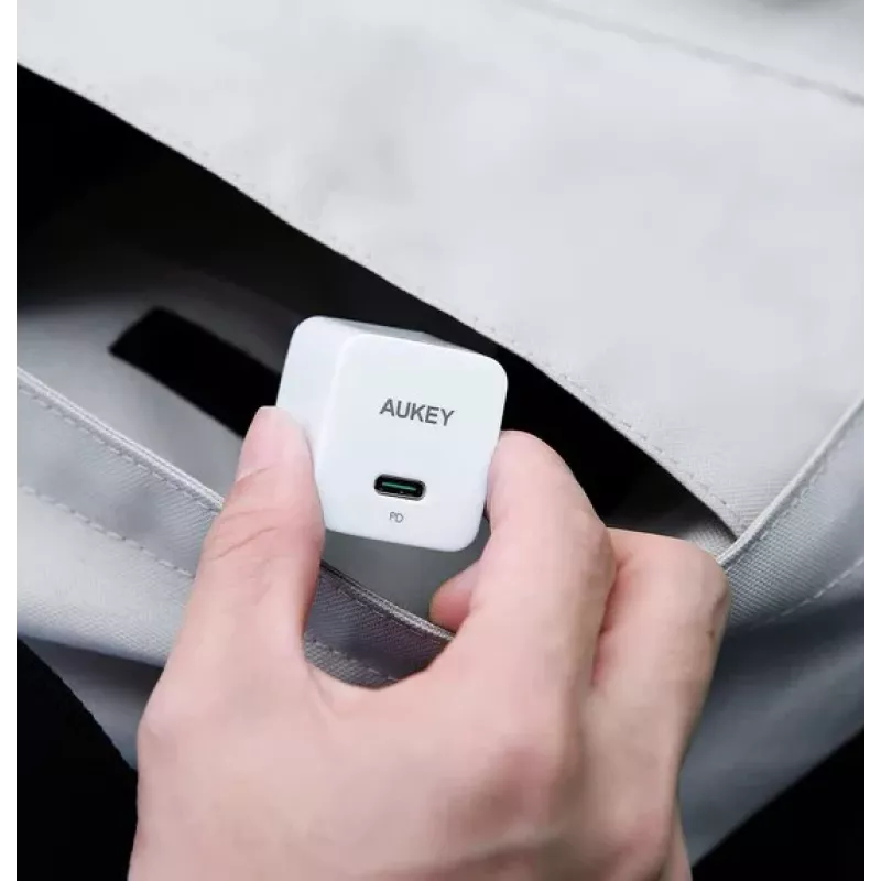 Mini carregador de parede PA-Y20S branco 1xUSB-C 20W PD Power Delivery