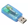 Placa de som externa USB Gembird Virtus2 — interface USB, auscultadores de 3,5 mm, azul transparente
