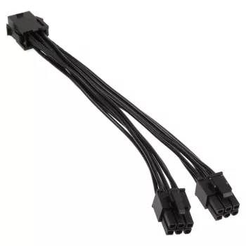 Cabo adaptador de alimentação Kolink PGW-AC-KOL-050, de 6 pinos PCIe para 2x 6 pinos PCIe, 0,15 m, preto