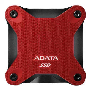 SSD externo ADATA SD620 1 TB, portátil USB 3.2 Gen 2 (Micro-USB B), velocidade de leitura 520 MB/s, velocidade de escrita 460 MB/s, resistente a choques, Vermelho