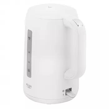 Chaleira elétrica Adler | AD 1386 | Elétrica | 1850 W | 2,2 L | Plástico | Base rotativa 360° | Branco