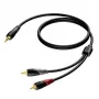 Cabo de áudio ficha jack 3,5 mm estéreo para 2x ficha RCA/Cinch Procab 1KPCL049 5 m