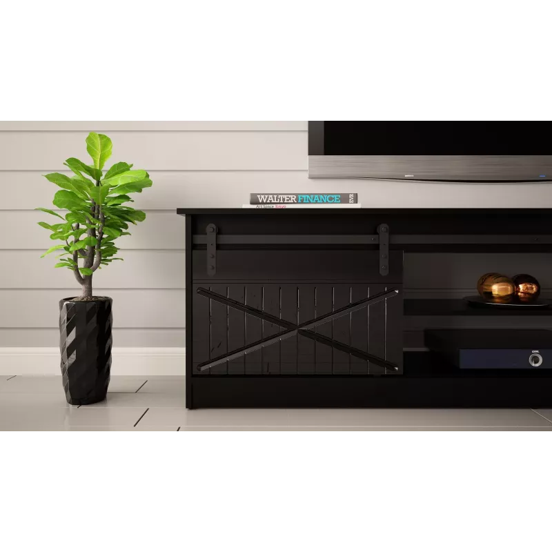 Móvel RTV GRANERO 200x56.7x35 preto/preto brilhante