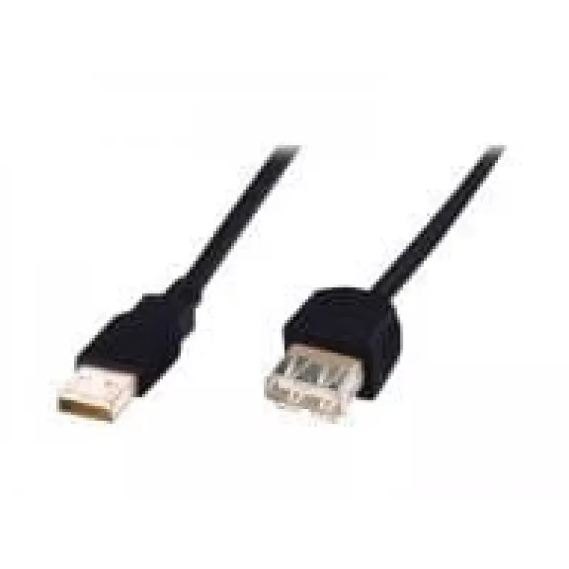 Digitus - Cabo de extensão USB - USB Type-A, 4 pinos (M) - USB Type-A, 4 pinos (F) - 3,0 m (USB / USB2.0) - Preto (AK-300202-030-S)