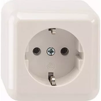 Merten MEG2301-8719. Tipo de tomada: CEE 7/3, Tipos de ficha suportados: CEE 7/4. Cor do produto: branco. Tensão de entrada: 250 V, corrente (máxima): 16