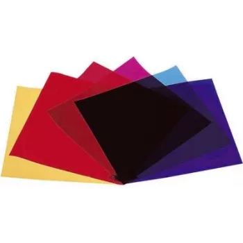Conjunto de filtros de cor para palco EUROLITE 9410045A – vermelho, azul, verde, amarelo