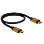 DeLOCK - cabo HDMI - HDMI (M) para HDMI (M) - 50 cm - isolamento triplo - preto, dourado - suporte 8K