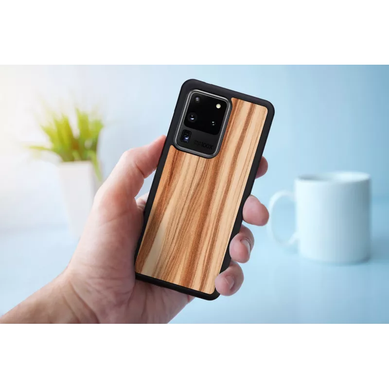 Capa para telemóvel Man and Wood para Samsung Galaxy S20 Ultra — cappuccino preto