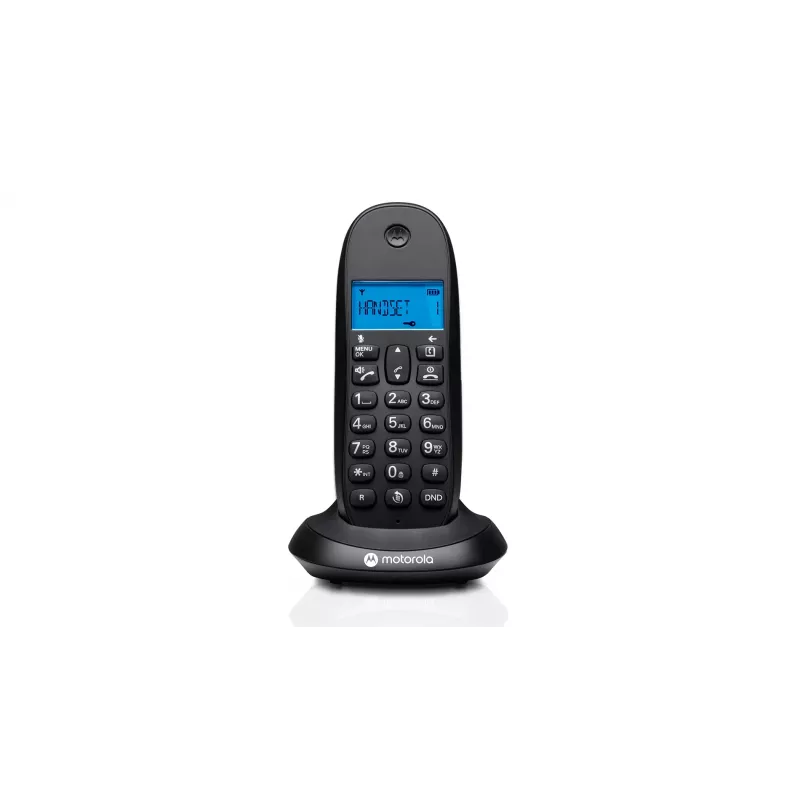 Motorola C1001CB+ telefone sem fios DECT com bloqueio de chamadas, identificação de chamadas, mãos livres, preto