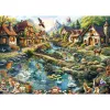 Puzzle 1000 peças, Schmidt Spiele Dorf am Waldrand, ilustração de paisagem