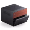 Caixa Microtower Jonsbo N4 preta Aço robusto Caixa de PC compacta
