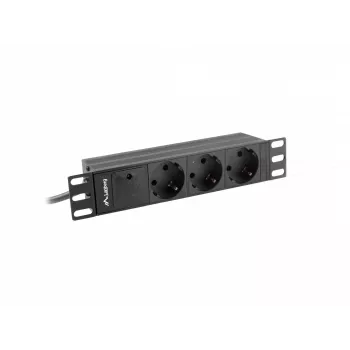 Unidade de distribuição de energia (PDU) Lanberg PDU-03E-0200-BK 3 saídas AC 1U preto